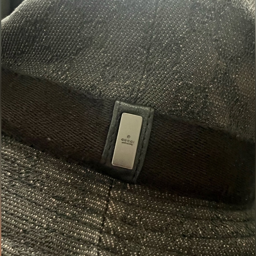 GUCCI GG Pattern Denim Cotton Bucket Hat size M - Picture 12 of 12